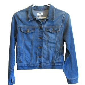 Girls Denim Jacket Girls Sz XL Classic Button Clouse Long Sleeve Old Navy
